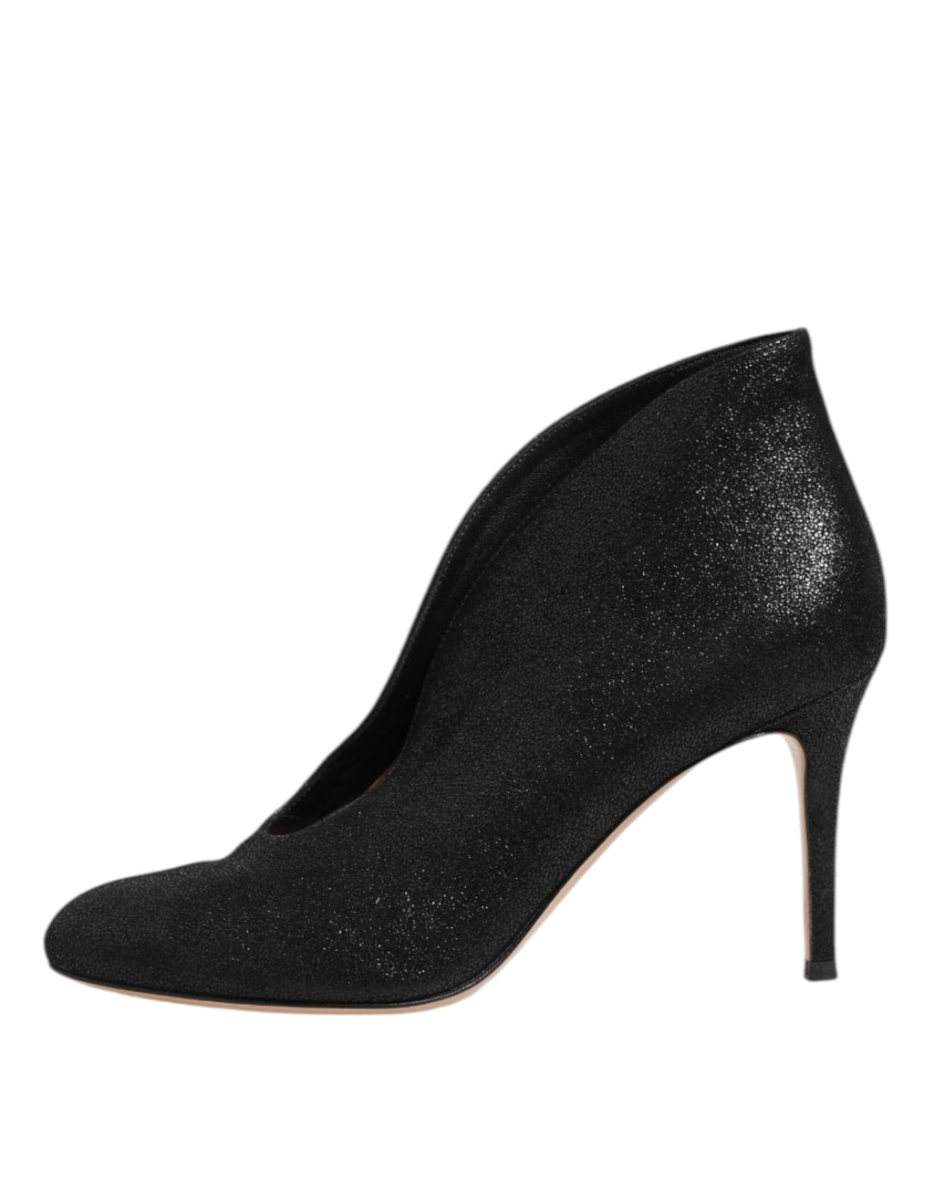 Metallic Schwarz Pumps Stiletto Heels