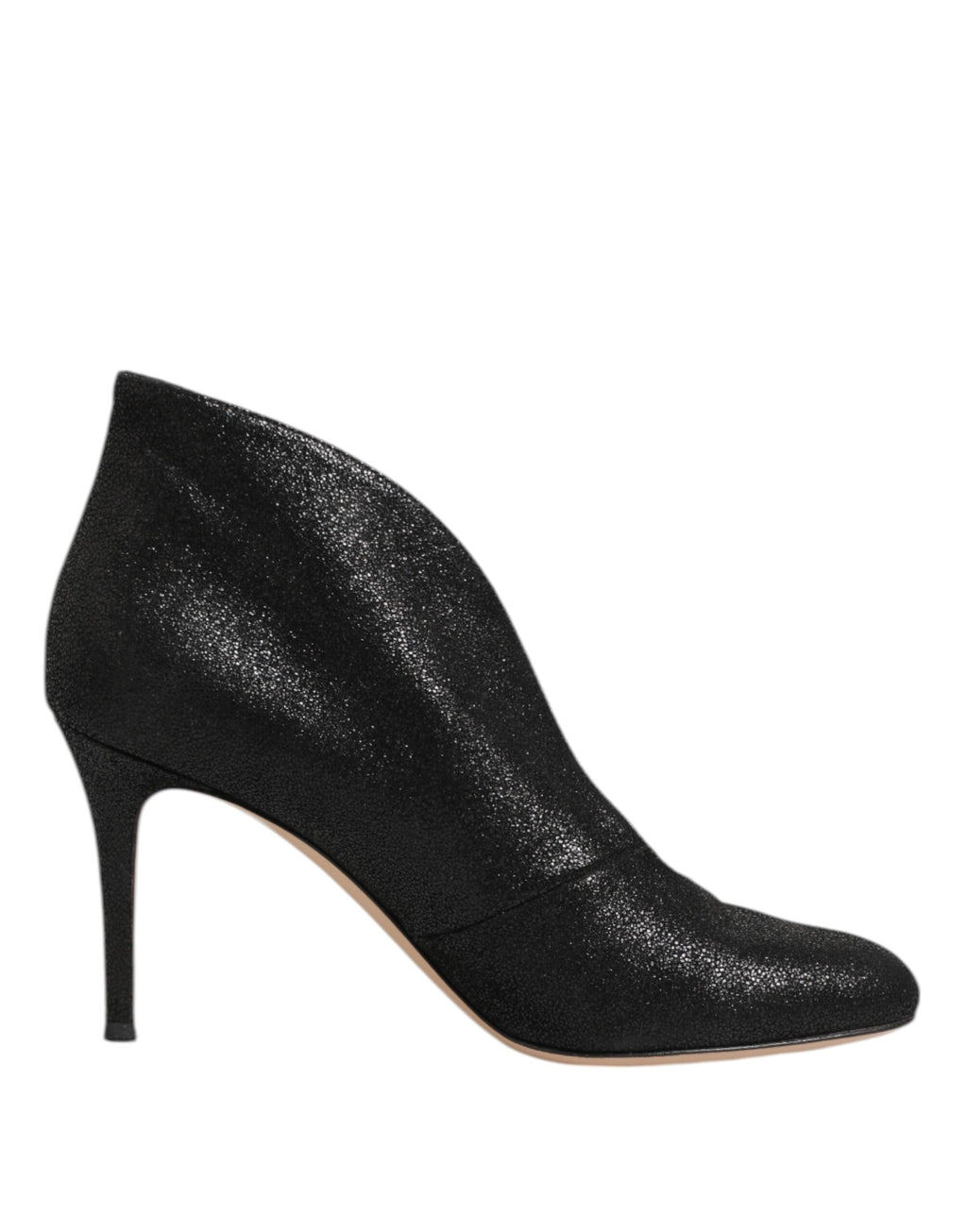 Metallic Schwarz Pumps Stiletto Heels