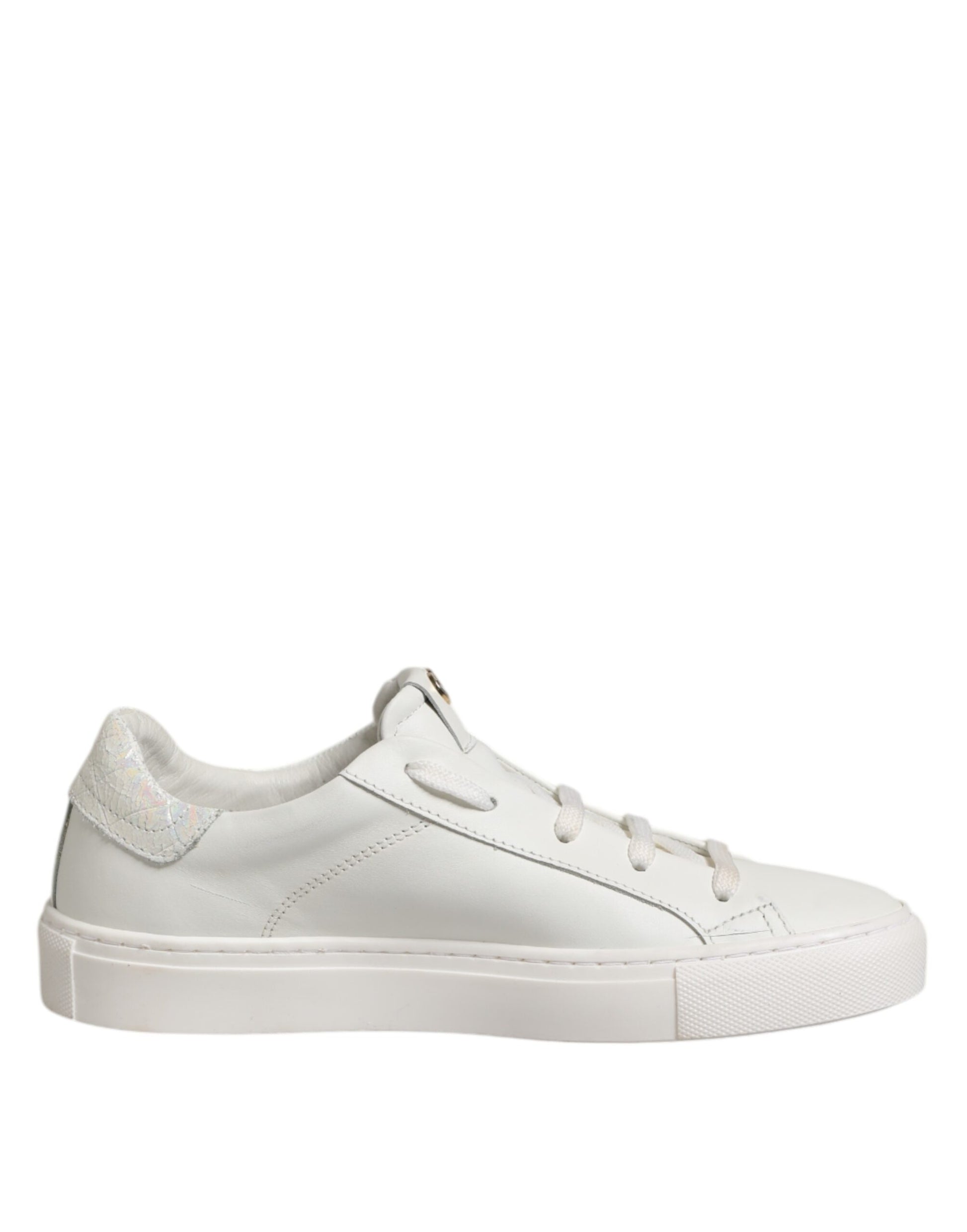 HIDE & JACK White Leather Low Top Lace Up Sneakers Shoes