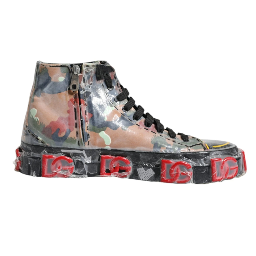 Mehrfarbige Camouflage High Top Sneakers Schuhe