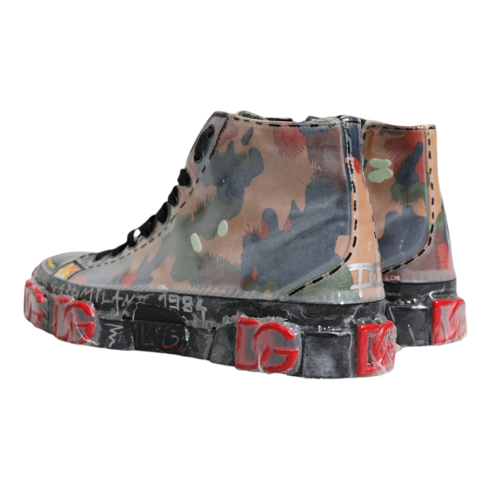 Mehrfarbige Camouflage High Top Sneakers Schuhe