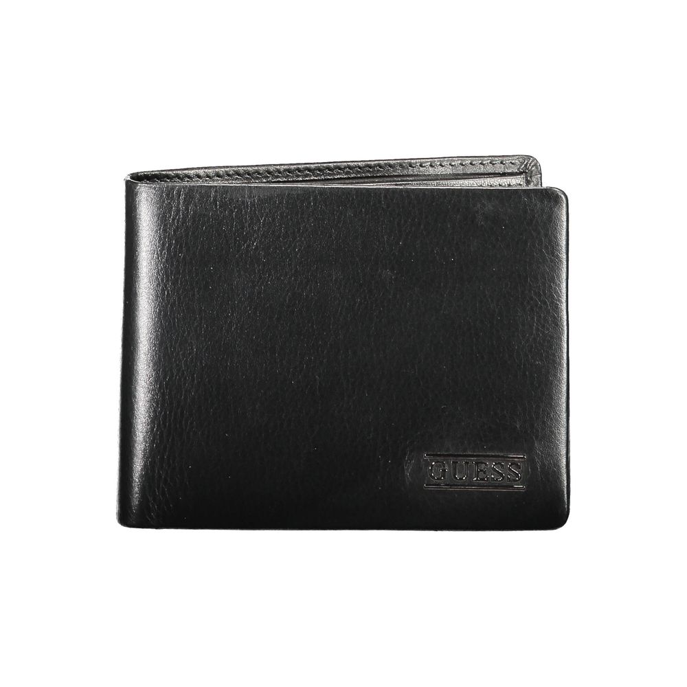 Schwarze Lederbrieftasche