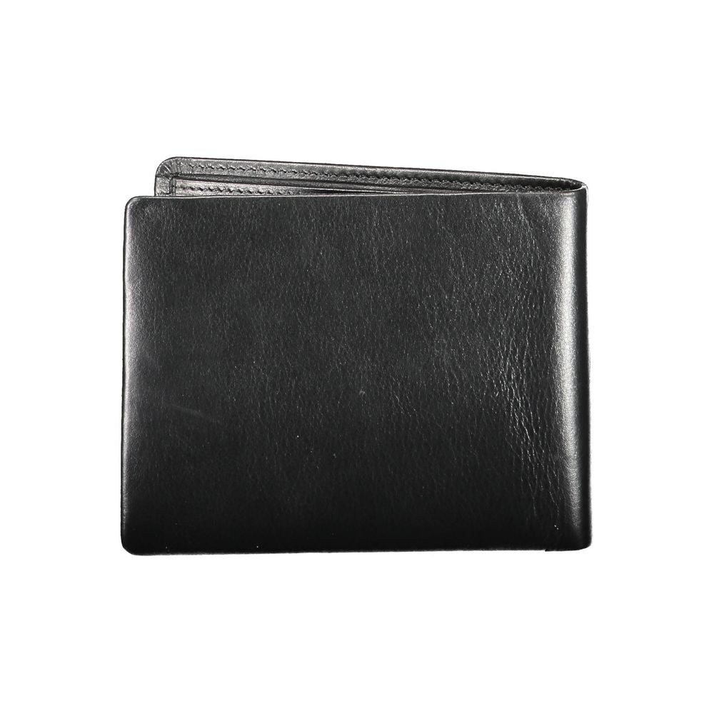 Schwarze Lederbrieftasche
