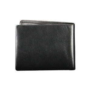 Schwarze Lederbrieftasche