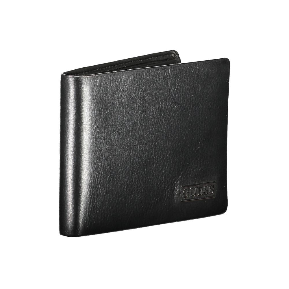 Schwarze Lederbrieftasche