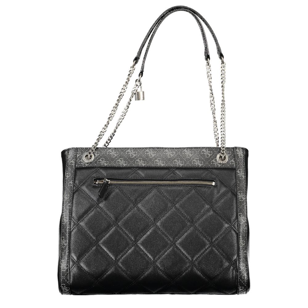 Schwarze Handtasche aus Polyethylen