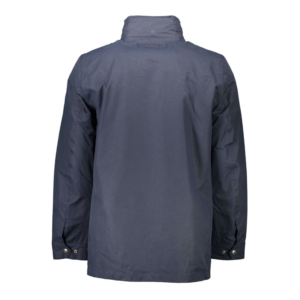 Blaue Polyesterjacke