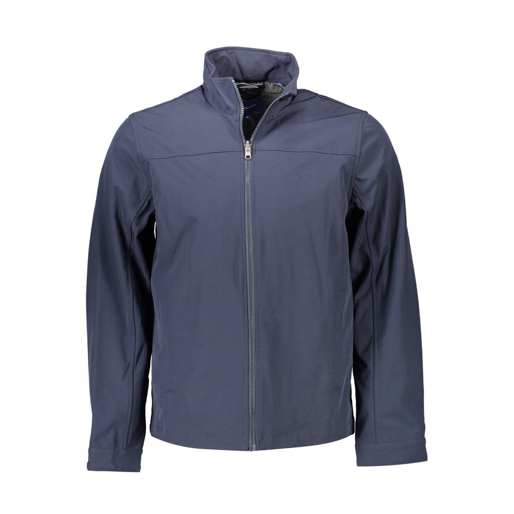 Blaue Polyesterjacke