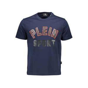 Blaues Baumwoll-T-Shirt