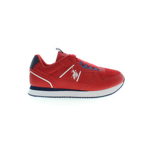Roter Polyester-Sneaker