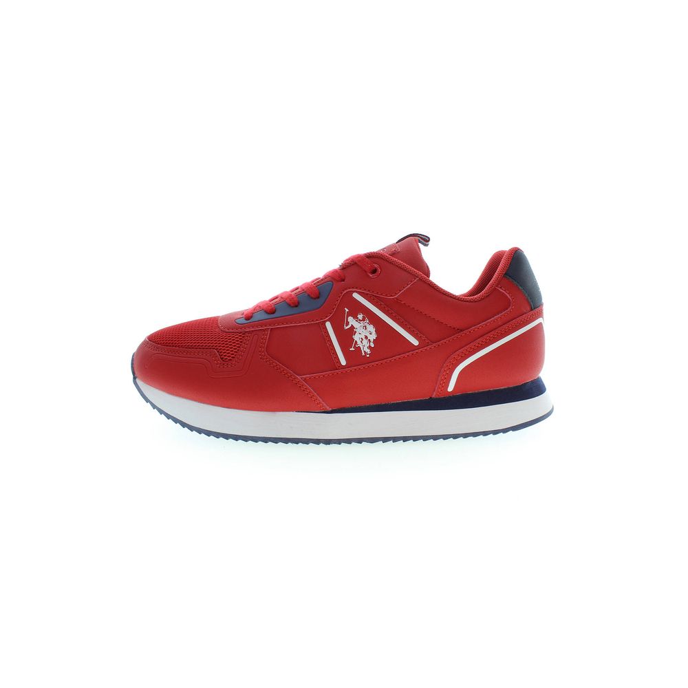 Roter Polyester-Sneaker