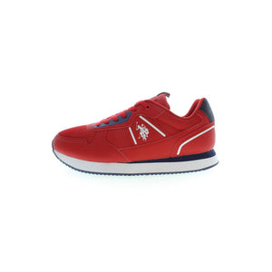 Roter Polyester-Sneaker