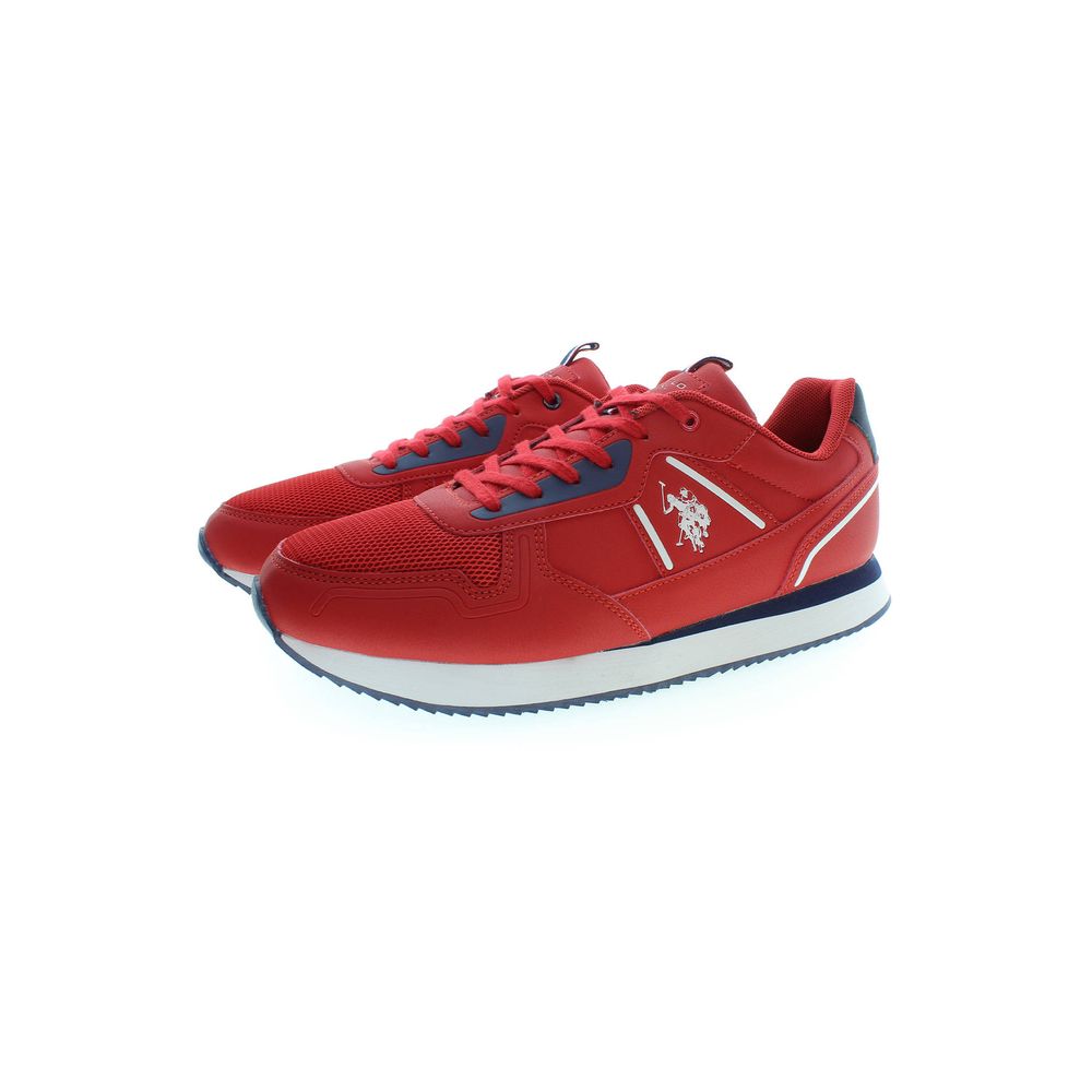 Roter Polyester-Sneaker