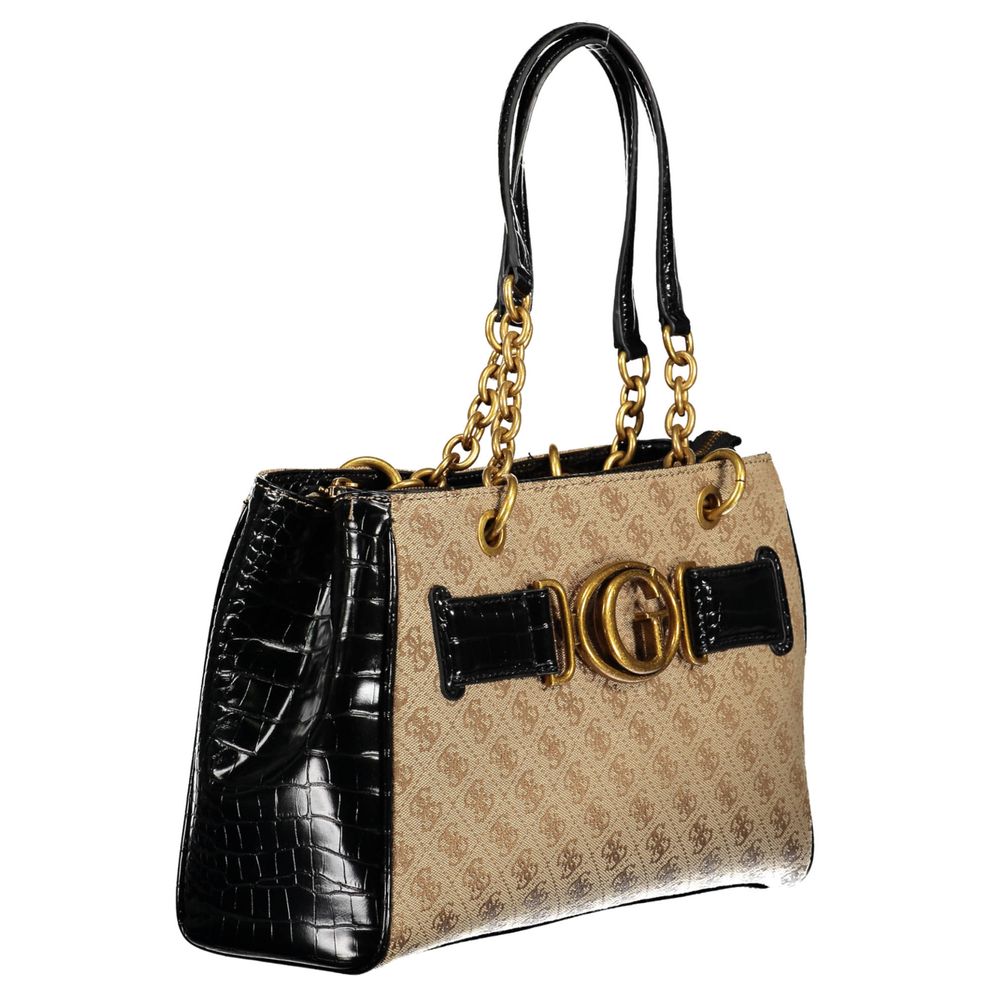 Schwarze Handtasche aus Polyethylen