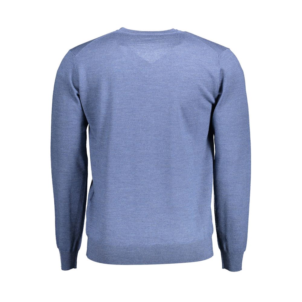 Blauer Wollpullover