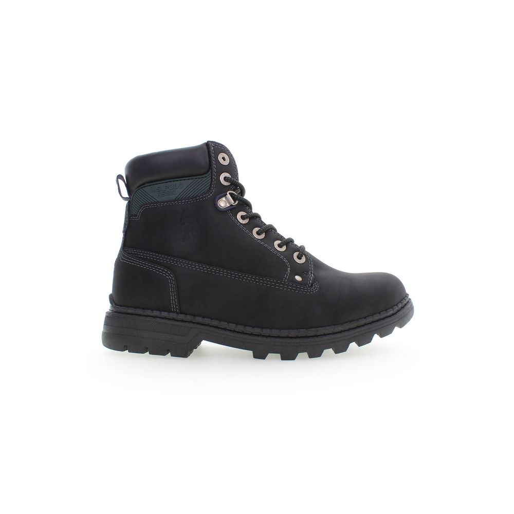 Schwarzer Polyesterstiefel