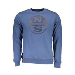 Blauer Baumwollpullover