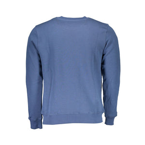 Blauer Baumwollpullover
