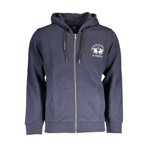 Blauer Baumwollpullover