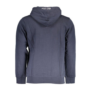 Blauer Baumwollpullover