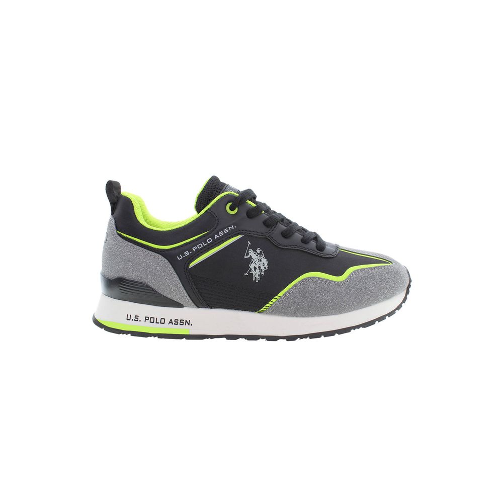 Schwarzer Polyester-Sneaker