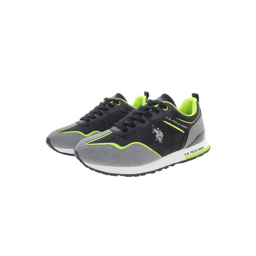 Schwarzer Polyester-Sneaker