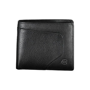 Schwarze Lederbrieftasche