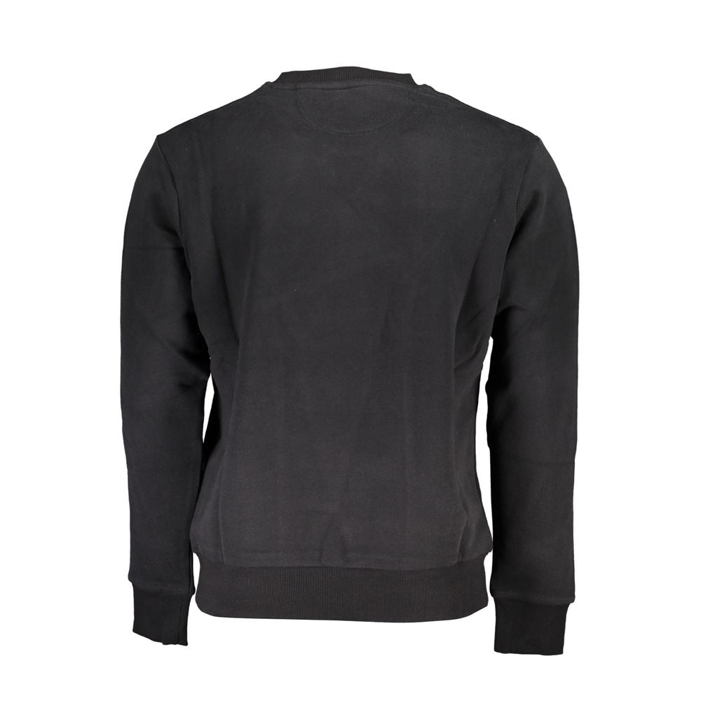Schwarzer Baumwollpullover