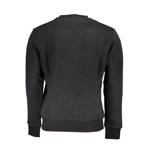 Schwarzer Baumwollpullover