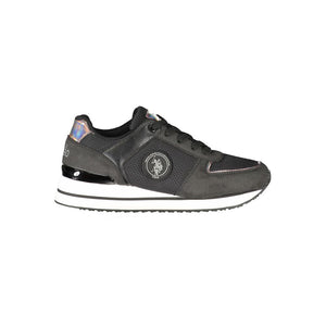 Schwarzer Polyester-Sneaker