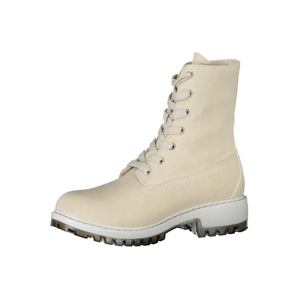 Grauer Polyesterstiefel