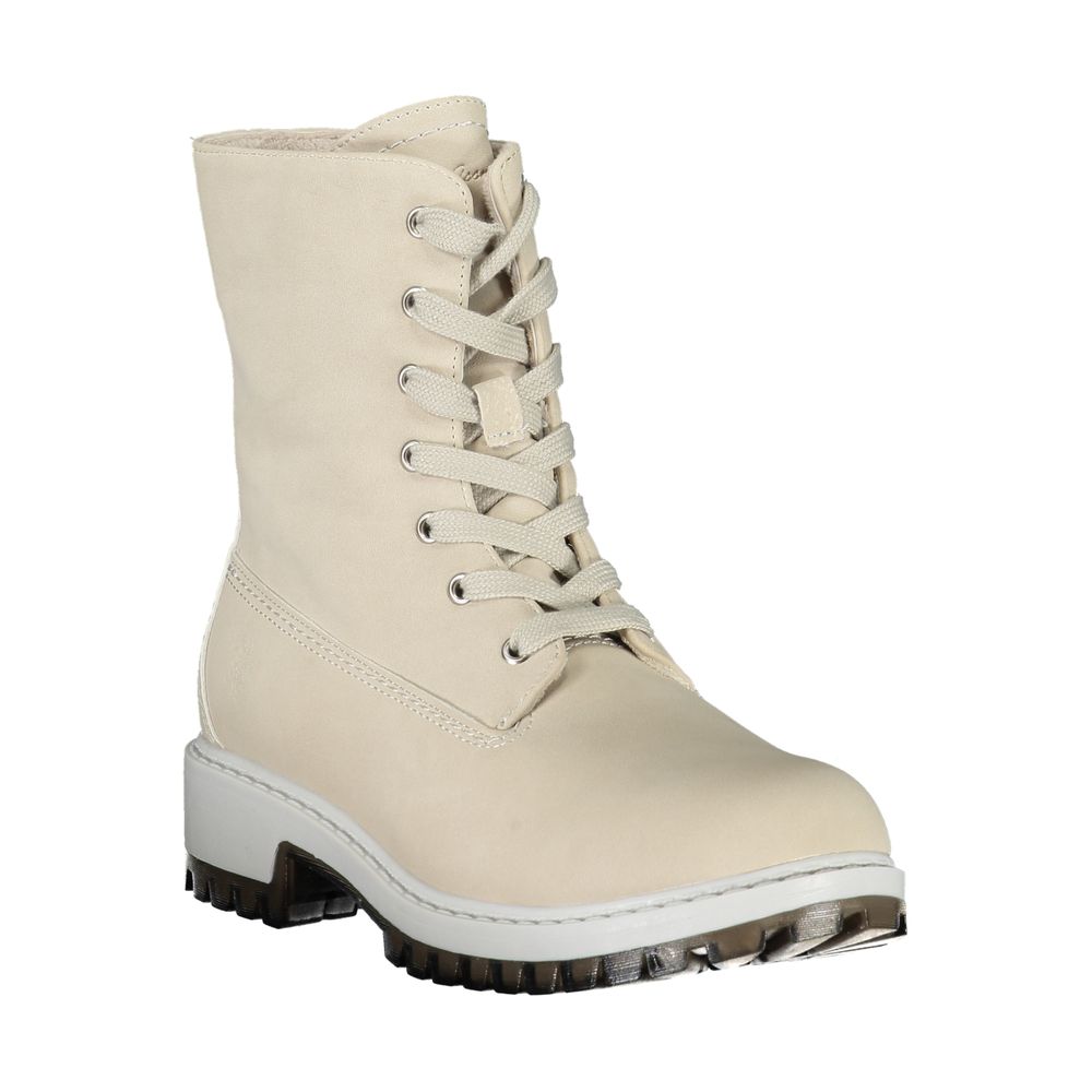 Grauer Polyesterstiefel