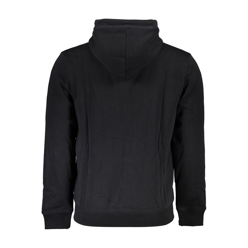 Schwarzer Baumwollpullover