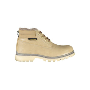 Beige Polyesterstiefel