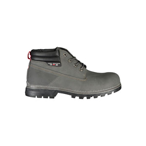 Grauer Polyesterstiefel