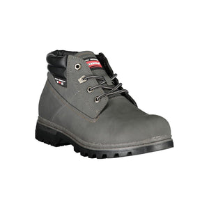 Grauer Polyesterstiefel