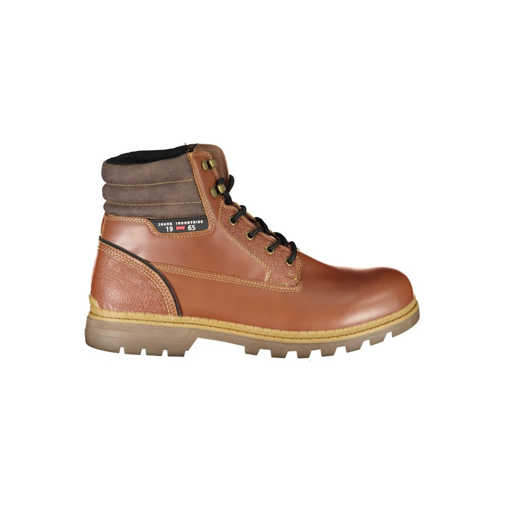 Brauner Polyesterstiefel