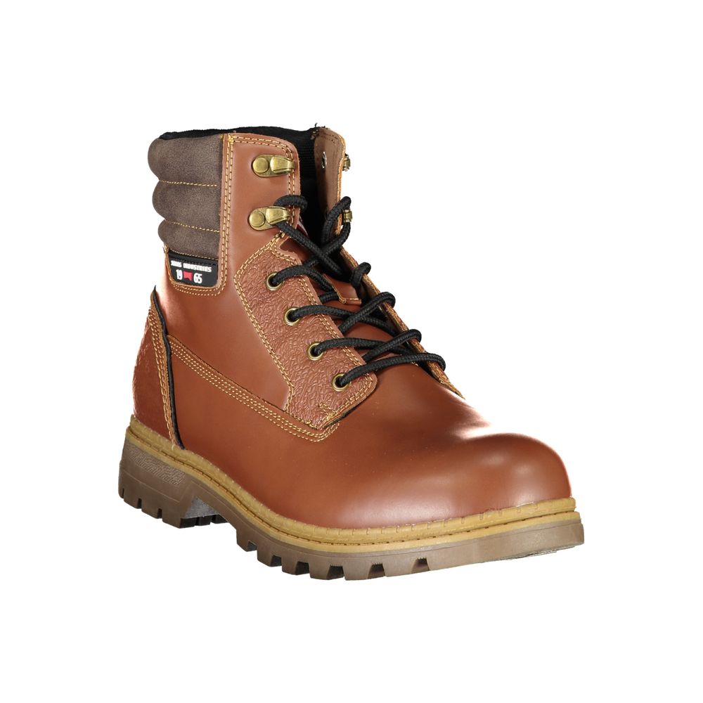 Brauner Polyesterstiefel