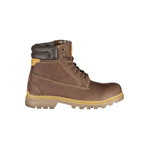Brauner Polyesterstiefel