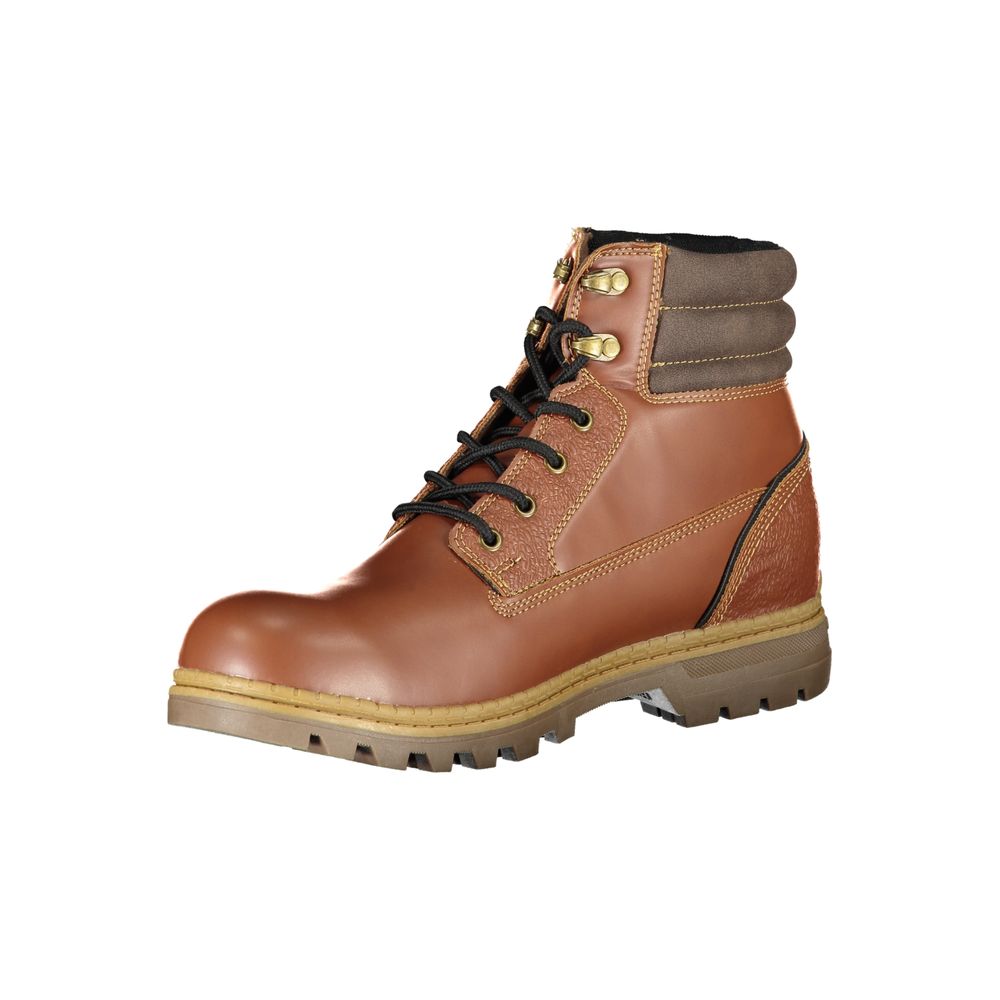 Brauner Polyesterstiefel