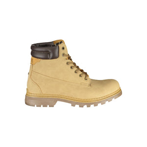Beige Polyesterstiefel