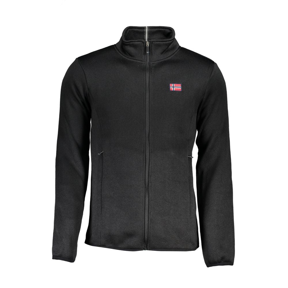 Schwarzer Polyesterpullover