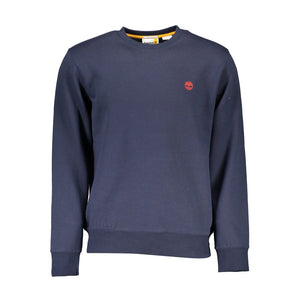 Blauer Baumwollpullover