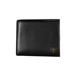 Schwarze Lederbrieftasche