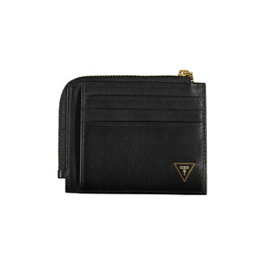 Schwarze Lederbrieftasche