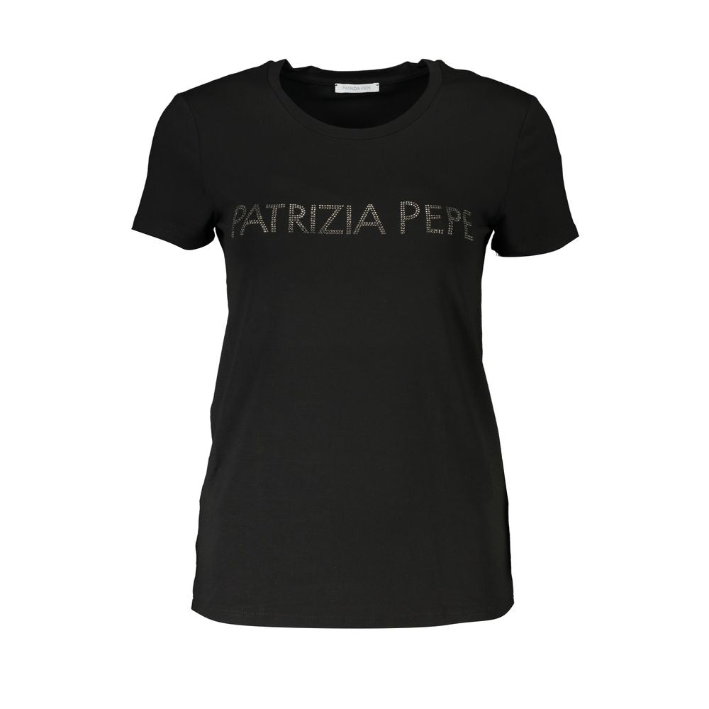 Schwarze Elastan-Tops und T-Shirts