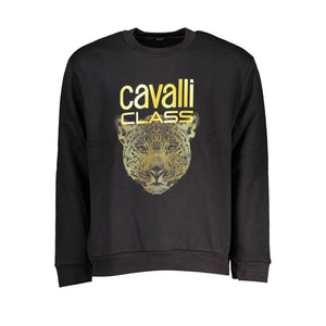 Schwarzer Baumwollpullover