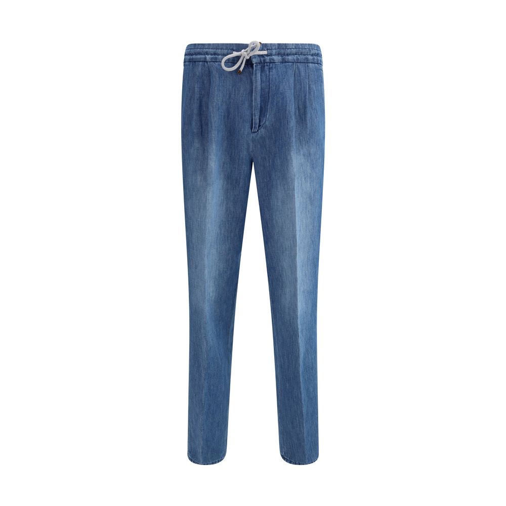 Jeans mit Kordelzugbund