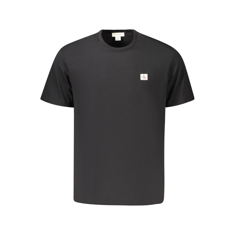 Schwarzes Baumwoll-T-Shirt