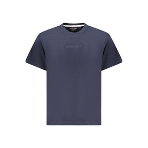 Blaues Baumwoll-T-Shirt